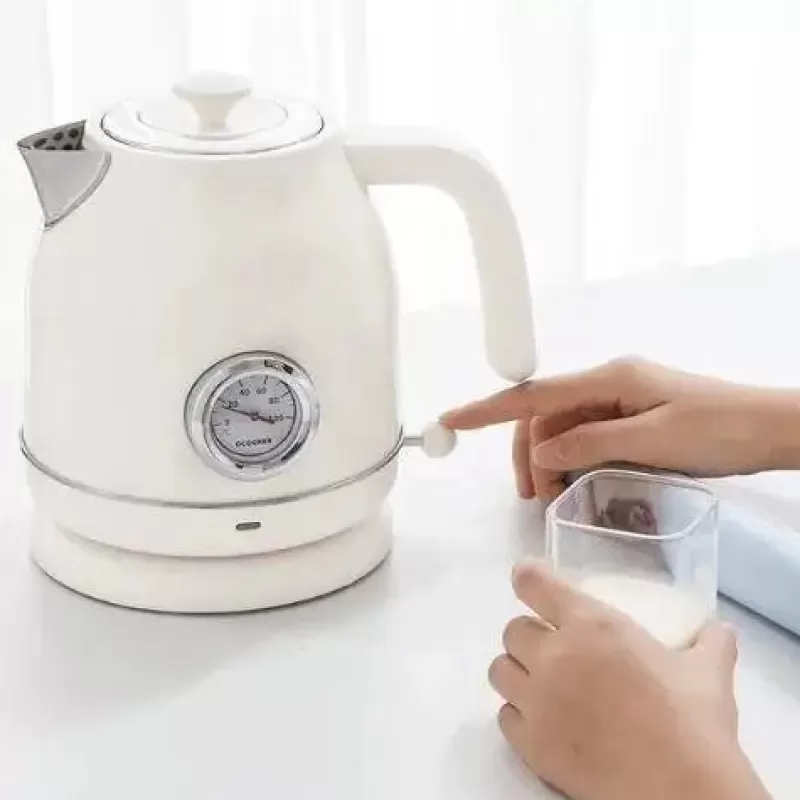 La Théière de Lulu Bouilloire Électrique^Bouilloire Électrique Blanche Rétro