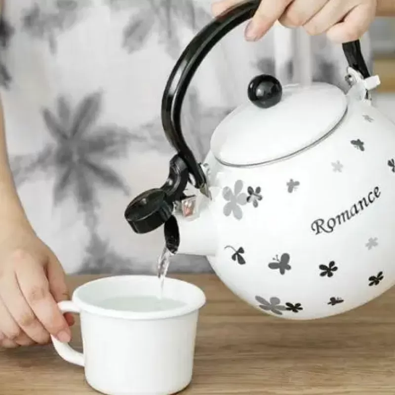 La Théière de Lulu Bouilloire Sifflante | Bouilloire Vintage^Bouilloire Sifflante Noir & Blanche