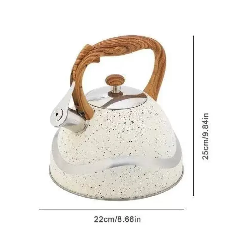 La Théière de Lulu Bouilloire Vintage^Bouilloire Vintage Blanc Crème avec manche bois