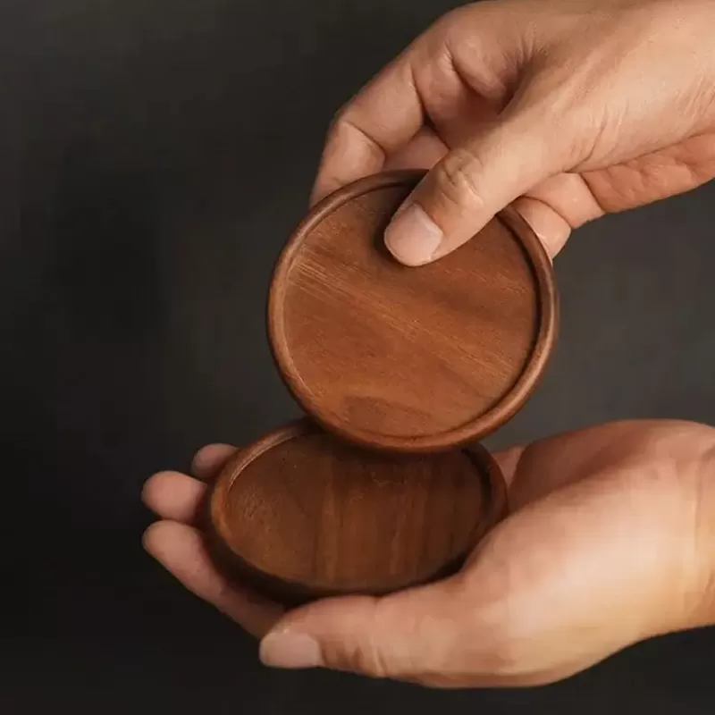 La Théière de Lulu Sous Tasse^Sous-tasse en Bois de Noyer