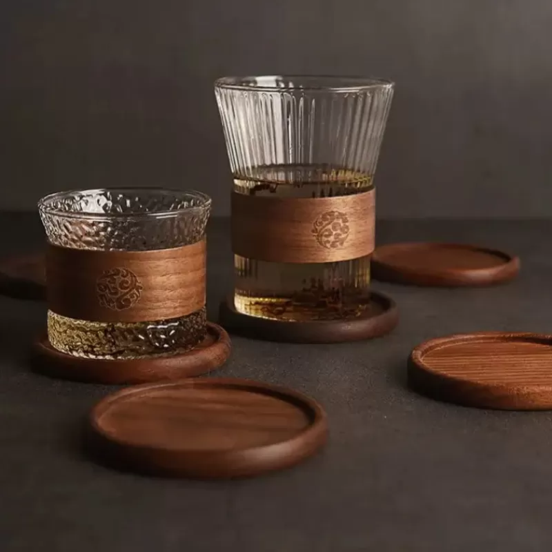 La Théière de Lulu Sous Tasse^Sous-tasse en Bois de Noyer