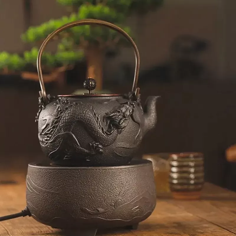 La Théière de Lulu Service À Thé Japonais^Théière en Fonte Dragon (1.2L)